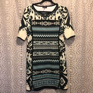 Geometric blue dress